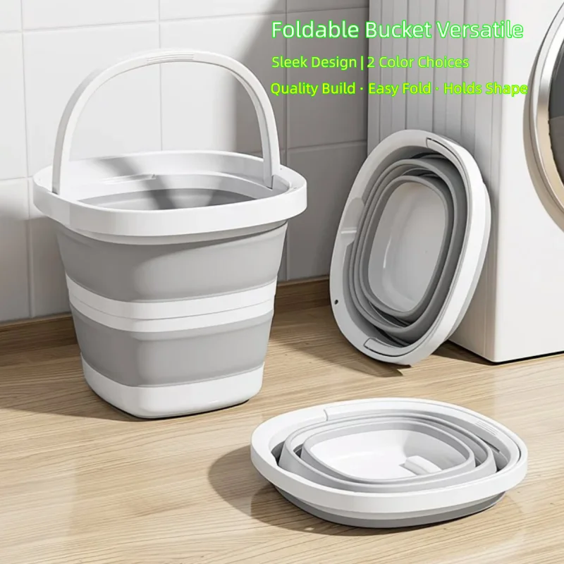 Foldable Water Bucket - Fishing and camping foldable bucket with handle, convenient for storage and outdoor use
Foldable Water Bucket - Fishing and camping foldable bucket with handle, convenient for storage and outdoor use