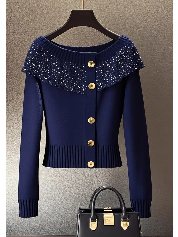Luxury High-end New Knitted Cardigan Patchwork Sweater Long Sleeve Coat Women Slim Knit Bottom Shirt Short Tops Trends Jackets
Luxury High-end New Knitted Cardigan Patchwork Sweater Long Sleeve Coat Women Slim Knit Bottom Shirt Short Tops Trends Jackets