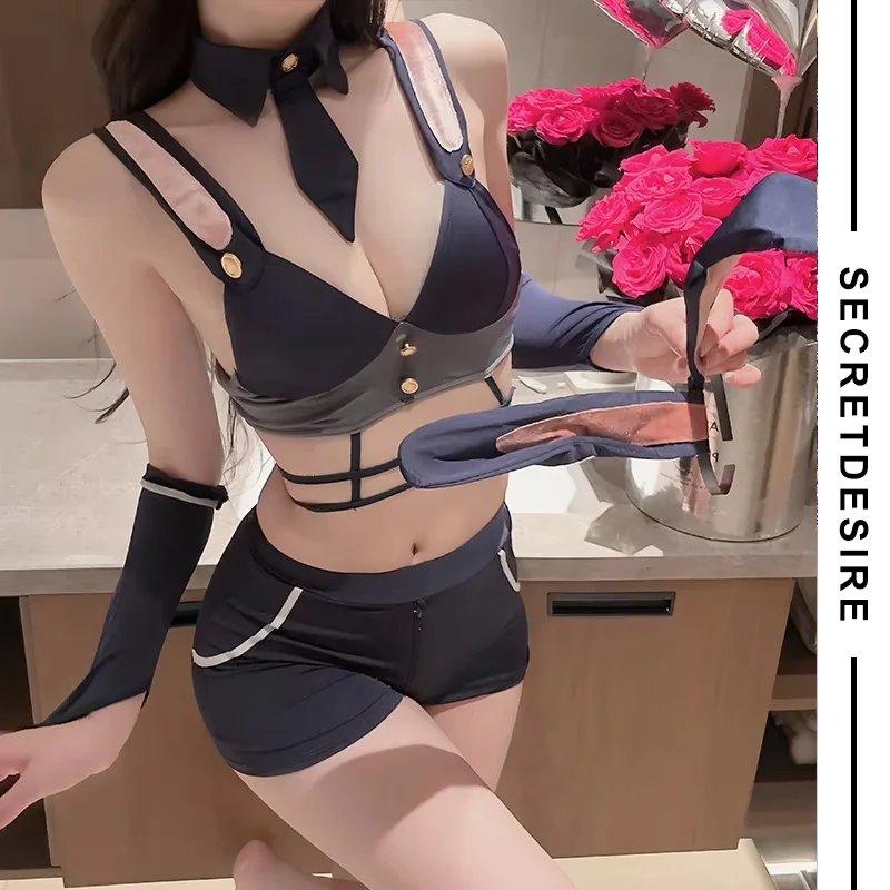 Sexy and Pure Tempting Erotic Sexy Costume Open Crotch Set of Rabbit Girl Inspector Lingerie Uniform Lingerie Ultra Sexy
Sexy and Pure Tempting Erotic Sexy Costume Open Crotch Set of Rabbit Girl Inspector Lingerie Uniform Lingerie Ultra Sexy