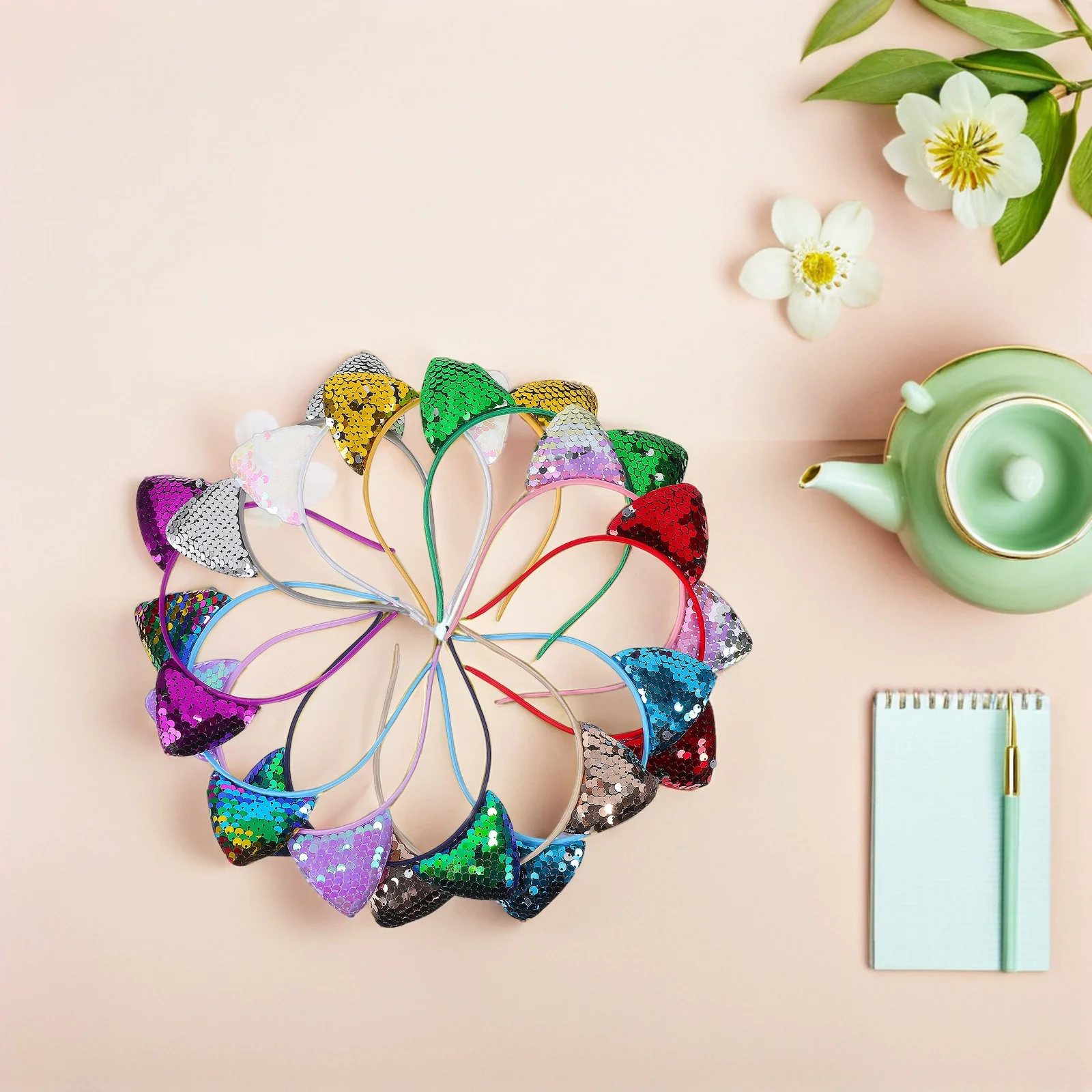 12Pcs Cat Ear Headbands Sequin Sparkling Hair Accessories Lightweight Comfortable Cute Headband for Women Teens Party Cosplay
12Pcs Cat Ear Headbands Sequin Sparkling Hair Accessories Lightweight Comfortable Cute Headband for Women Teens Party Cosplay