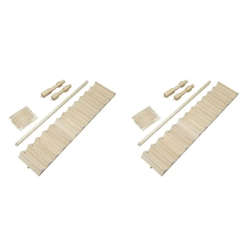 A04F-2X Dollhouse Miniatures,1/12 Wooden Stair Stringer Step Staircase With Handrail Model House Decor Model 2
A04F-2X Dollhouse Miniatures,1/12 Wooden Stair Stringer Step Staircase With Handrail Model House Decor Model 2