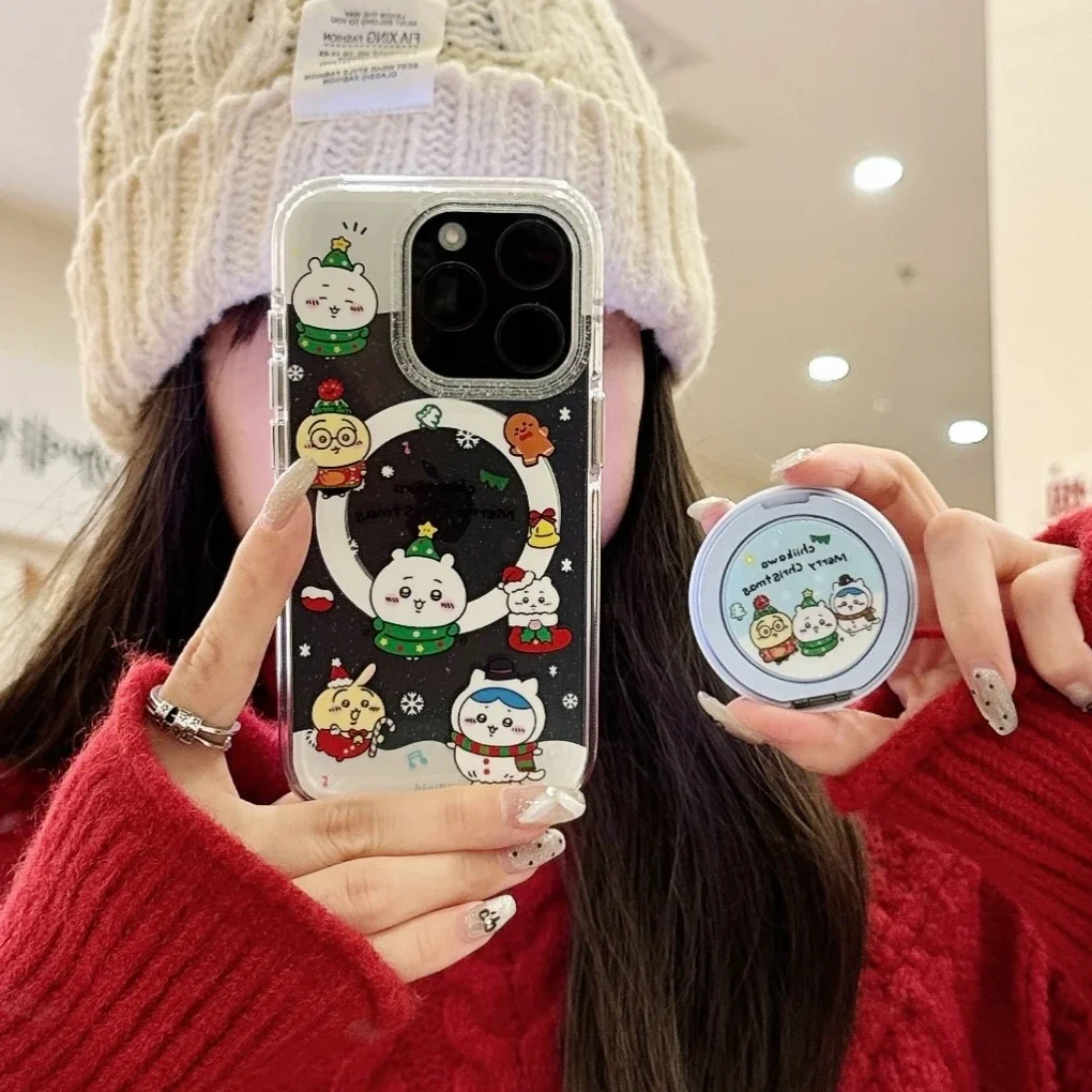 Cute Cartoon Chiikawa Bracket Magnetic Wireless Charging Mobile Phone Case for IPhone 16 Pro Max 16 15 14 13 Phone Case
Cute Cartoon Chiikawa Bracket Magnetic Wireless Charging Mobile Phone Case for IPhone 16 Pro Max 16 15 14 13 Phone Case