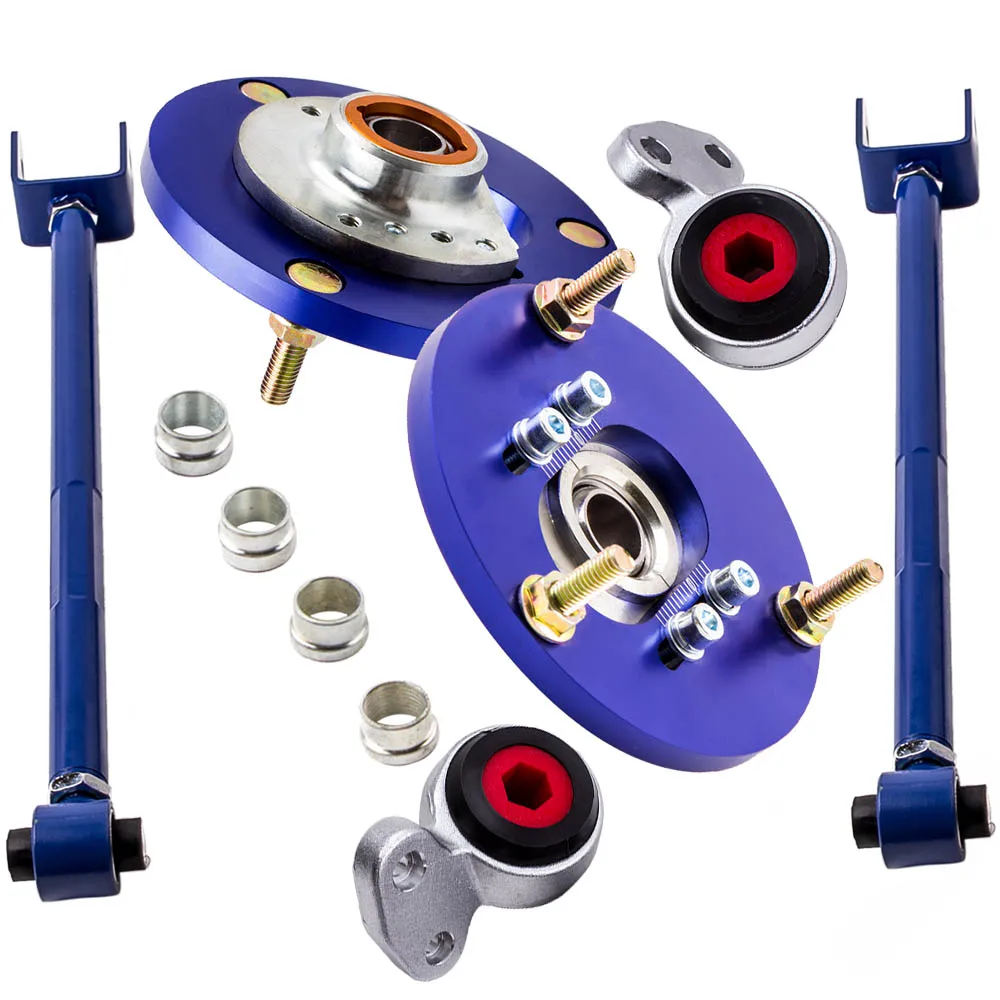 Suspension Camber Arms & Camber Plates Top Hat + Control Arms Bushings For BMW E36 models 3-series 92-98
Suspension Camber Arms & Camber Plates Top Hat + Control Arms Bushings For BMW E36 models 3-series 92-98