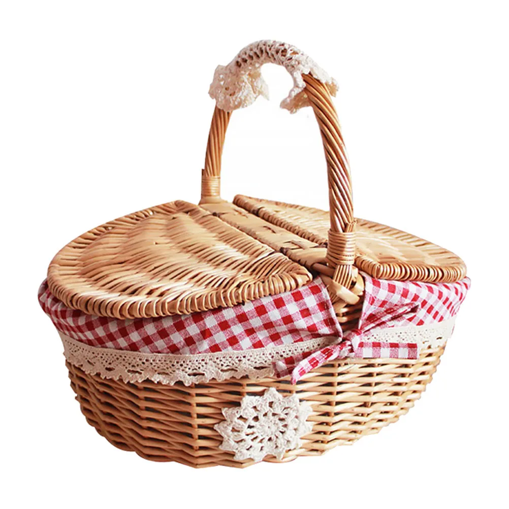 Rattan Picnic Basket Wicker Material Storage Home Use Food Snack Vegetable Toddler Red Weaving Kitchen Bar Accessories
Rattan Picnic Basket Wicker Material Storage Home Use Food Snack Vegetable Toddler Red Weaving Kitchen Bar Accessories