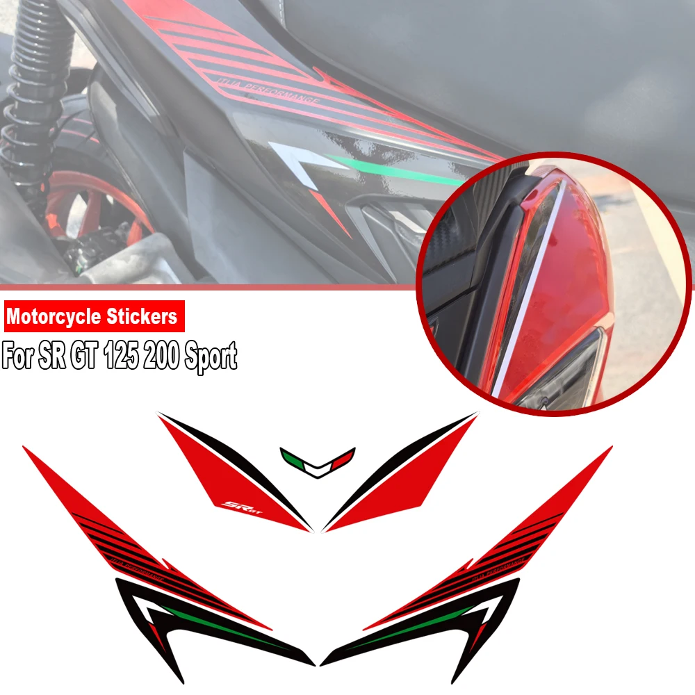 Для мотоцикла SR GT 125 200 Sport Replica: наклейки из ПВХ на боковые панели заднего сиденья, обтекатель, ветровое стекло.
Для мотоцикла SR GT 125 200 Sport Replica: наклейки из ПВХ на боковые панели заднего сиденья, обтекатель, ветровое стекло.