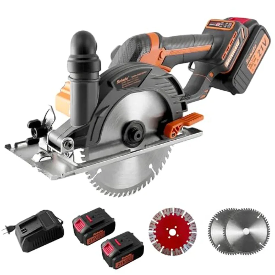 6-Inch 21V Brushless Cordless Circular Saw for wood metal tile drywall plastic cutting; lithium battery-powered; black; lightwe
6-Inch 21V Brushless Cordless Circular Saw for wood metal tile drywall plastic cutting; lithium battery-powered; black; lightwe