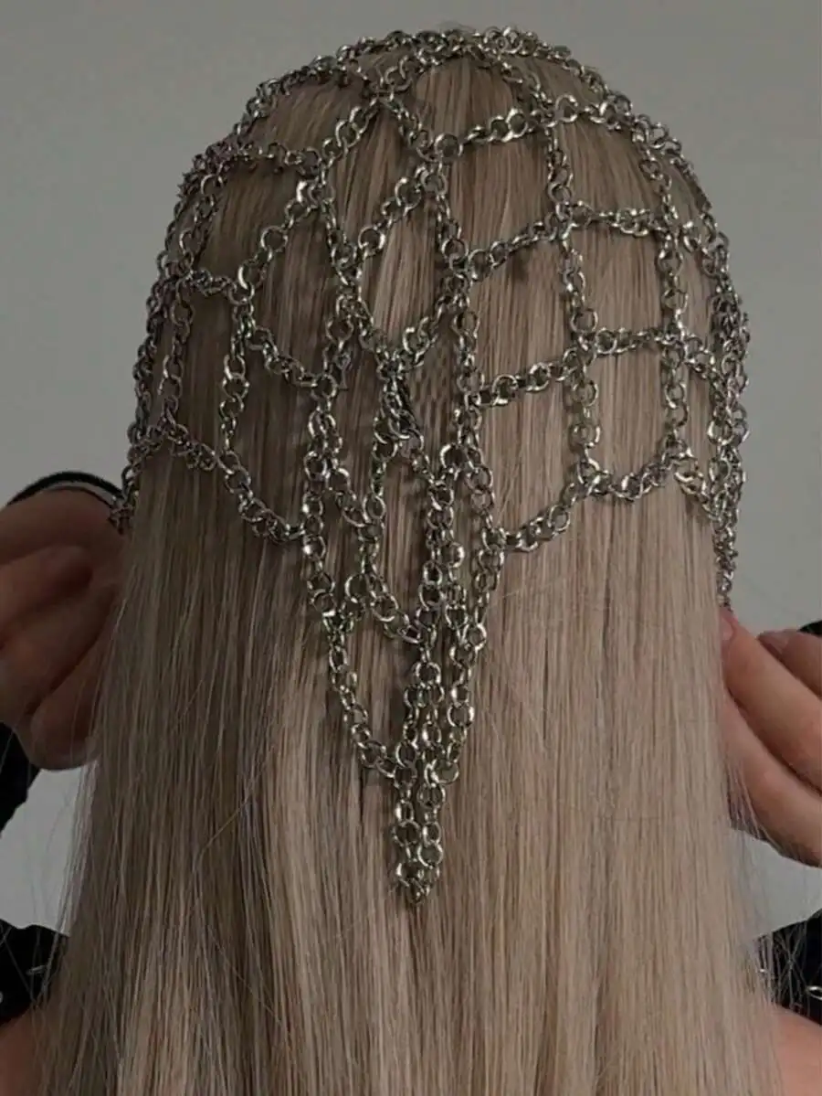 Metal Chain Mesh Headpiece Bohemian Triangle Hair Accessory For Party Nightclub Wedding
Metal Chain Mesh Headpiece Bohemian Triangle Hair Accessory For Party Nightclub Wedding