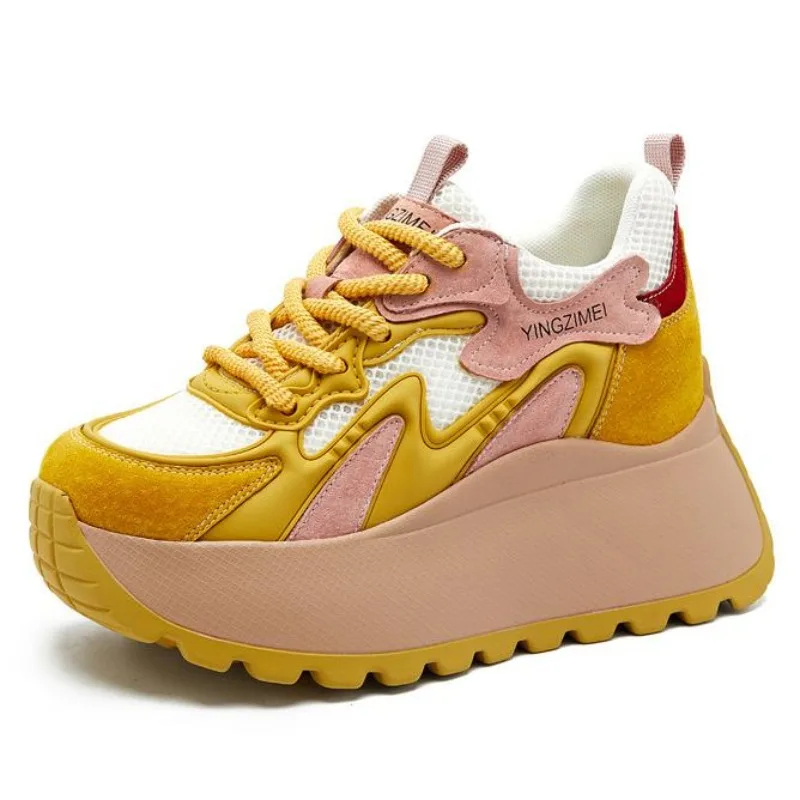 High quality 8cm Air Mesh Leather Synthetic Chunky Sneaker Heels Comfy Platform Sandals Breathable Pumps Summer Vulcanize Shoes
High quality 8cm Air Mesh Leather Synthetic Chunky Sneaker Heels Comfy Platform Sandals Breathable Pumps Summer Vulcanize Shoes