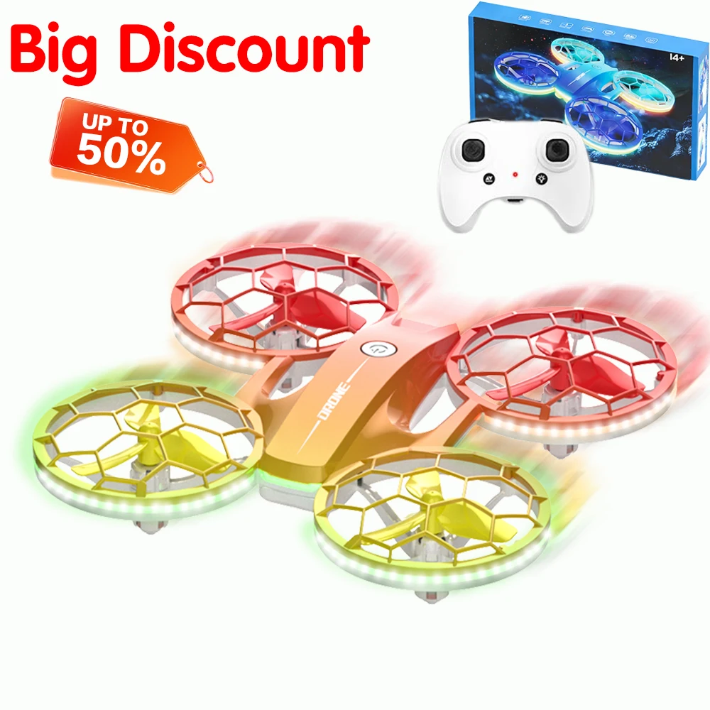 2026 New RC Drone for Kids One Key Takeoff Landing 2.4G Anti-Drop Mini Racing Drone Colorful LED Lights Perfect Birthday Gift
2026 New RC Drone for Kids One Key Takeoff Landing 2.4G Anti-Drop Mini Racing Drone Colorful LED Lights Perfect Birthday Gift