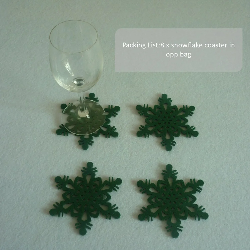 2Sets Christmas Snowflake Non-Woven Coasters Red Green Flexible Lightweight Decorative Pendant Holiday Table Mats
2Sets Christmas Snowflake Non-Woven Coasters Red Green Flexible Lightweight Decorative Pendant Holiday Table Mats