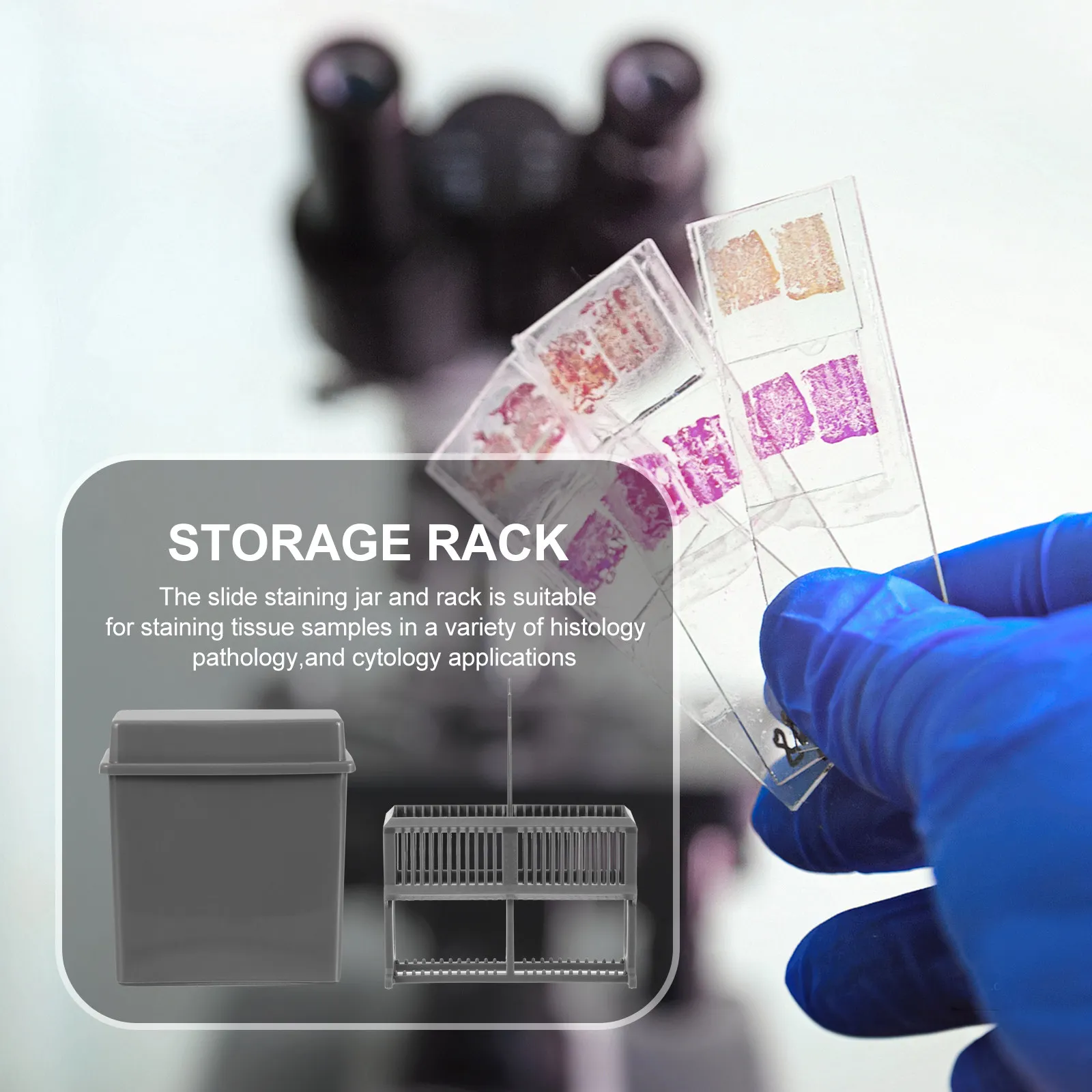 1Set Plastic Microscope Slides Staining Rack Storage Jar Slides Holder for Laboratory Teaching Research Microscope Slide Racks
1Set Plastic Microscope Slides Staining Rack Storage Jar Slides Holder for Laboratory Teaching Research Microscope Slide Racks