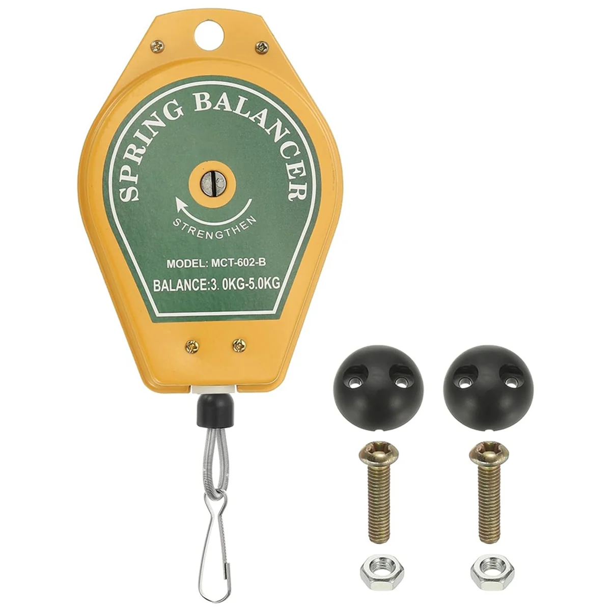 Retails Retractable Spring Balancer, Bearing Spring Tool Load Balancer 4 Feet Adjustable Cable Retractor 6.6-11lbs (3-5kg)
Retails Retractable Spring Balancer, Bearing Spring Tool Load Balancer 4 Feet Adjustable Cable Retractor 6.6-11lbs (3-5kg)