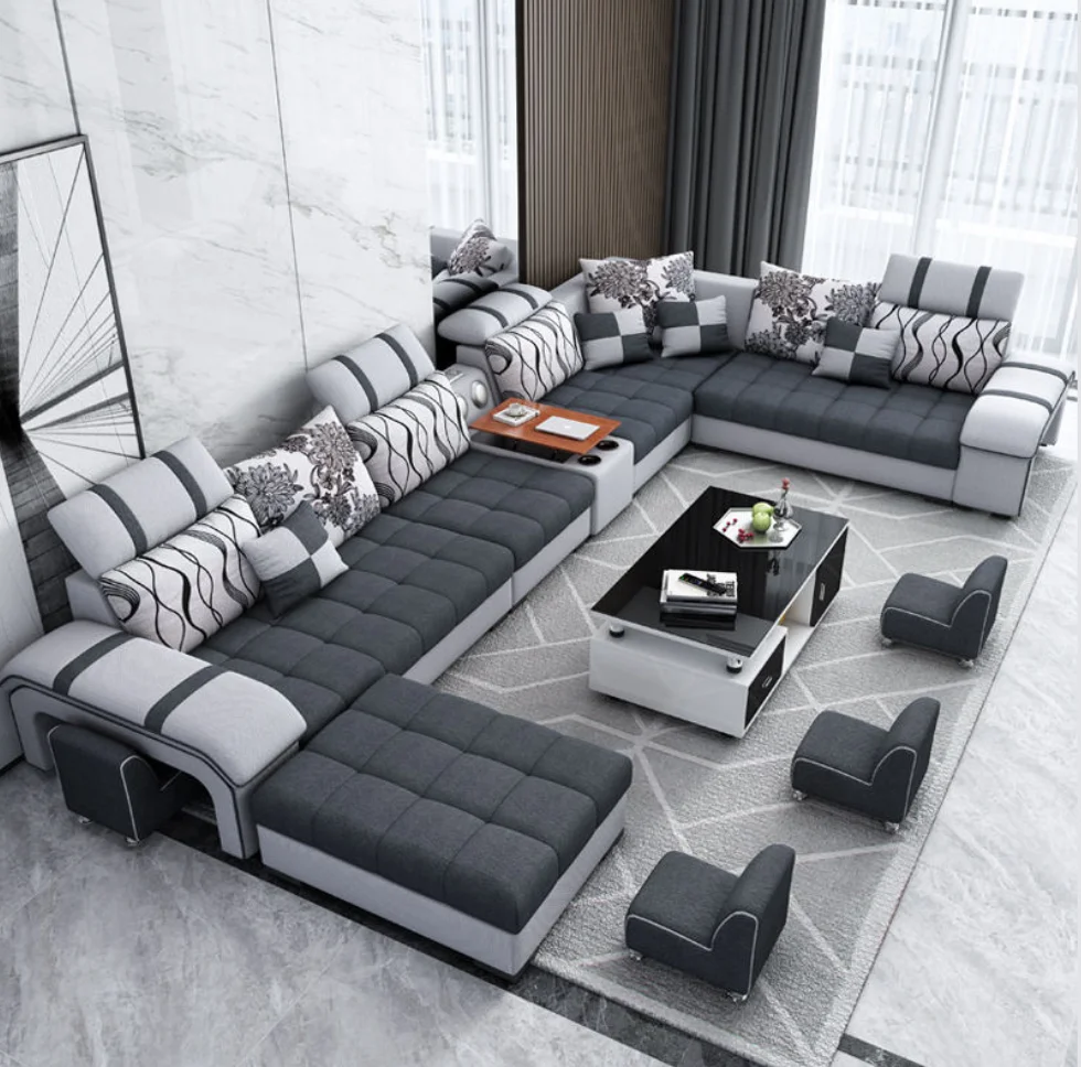 Modern Luxury 7 Seater Modular Fabric Sofa Furniture Set Multifunctional Living Room Home Corner Couch U Shaped Sectional Sofa
Modern Luxury 7 Seater Modular Fabric Sofa Furniture Set Multifunctional Living Room Home Corner Couch U Shaped Sectional Sofa