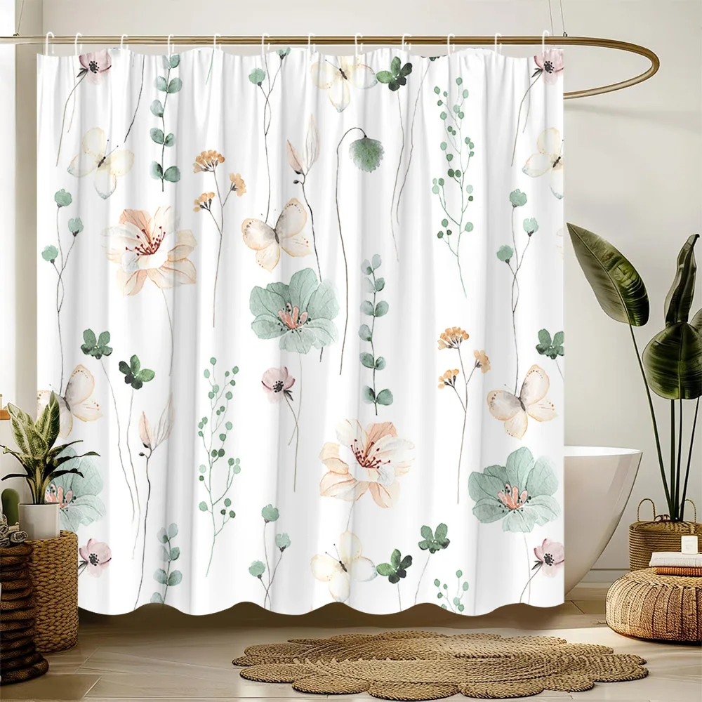 Flower Shower Curtain Watercolor Botanical Modern Simple Floral Plant Leaf Farm Home Polyester Fabric Bathroom Decor Curtain Set
Flower Shower Curtain Watercolor Botanical Modern Simple Floral Plant Leaf Farm Home Polyester Fabric Bathroom Decor Curtain Set