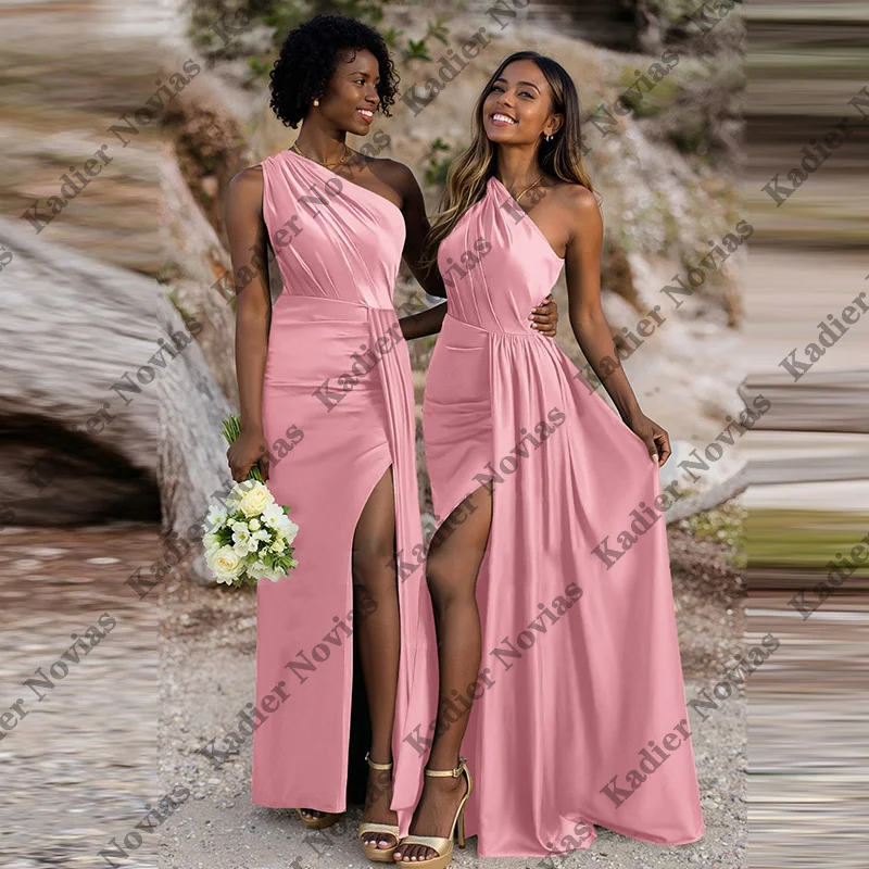 Formal Pink African Bridesmaid Dresses 2025 Long Sexy High Slit One Shoulder Wedding Party Dress Customized
Formal Pink African Bridesmaid Dresses 2025 Long Sexy High Slit One Shoulder Wedding Party Dress Customized