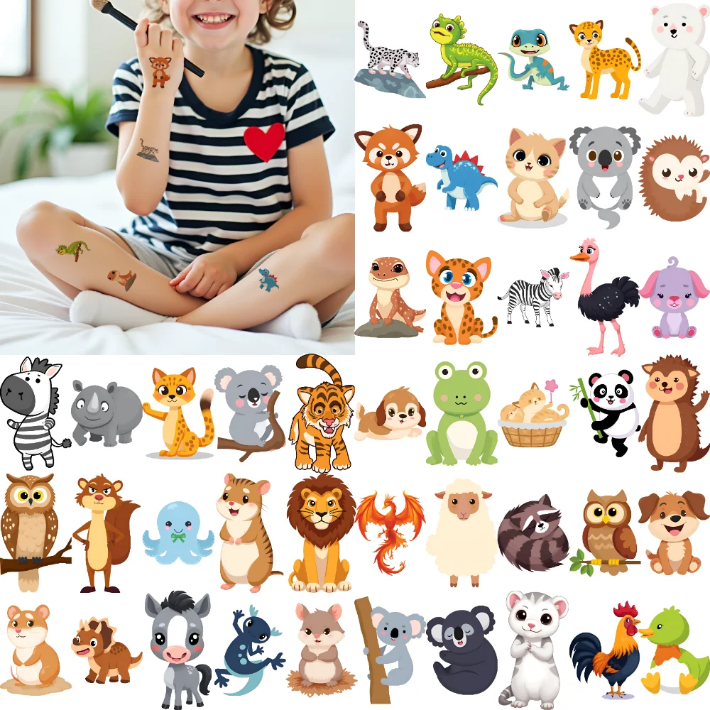 54pcs Temporary Tattoo Temporary Tattoo Stickers Owl Frog Lion For Boys Children Shoulders
54pcs Temporary Tattoo Temporary Tattoo Stickers Owl Frog Lion For Boys Children Shoulders