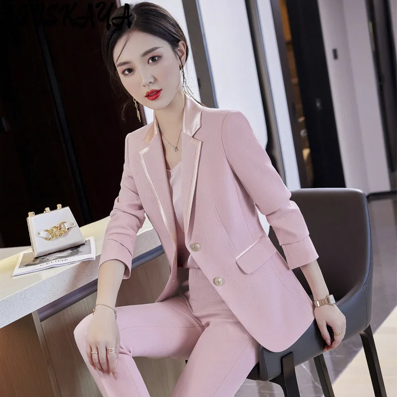 New suit set temperament fashion high-end formal work suit professional suit for women in autumn
New suit set temperament fashion high-end formal work suit professional suit for women in autumn
