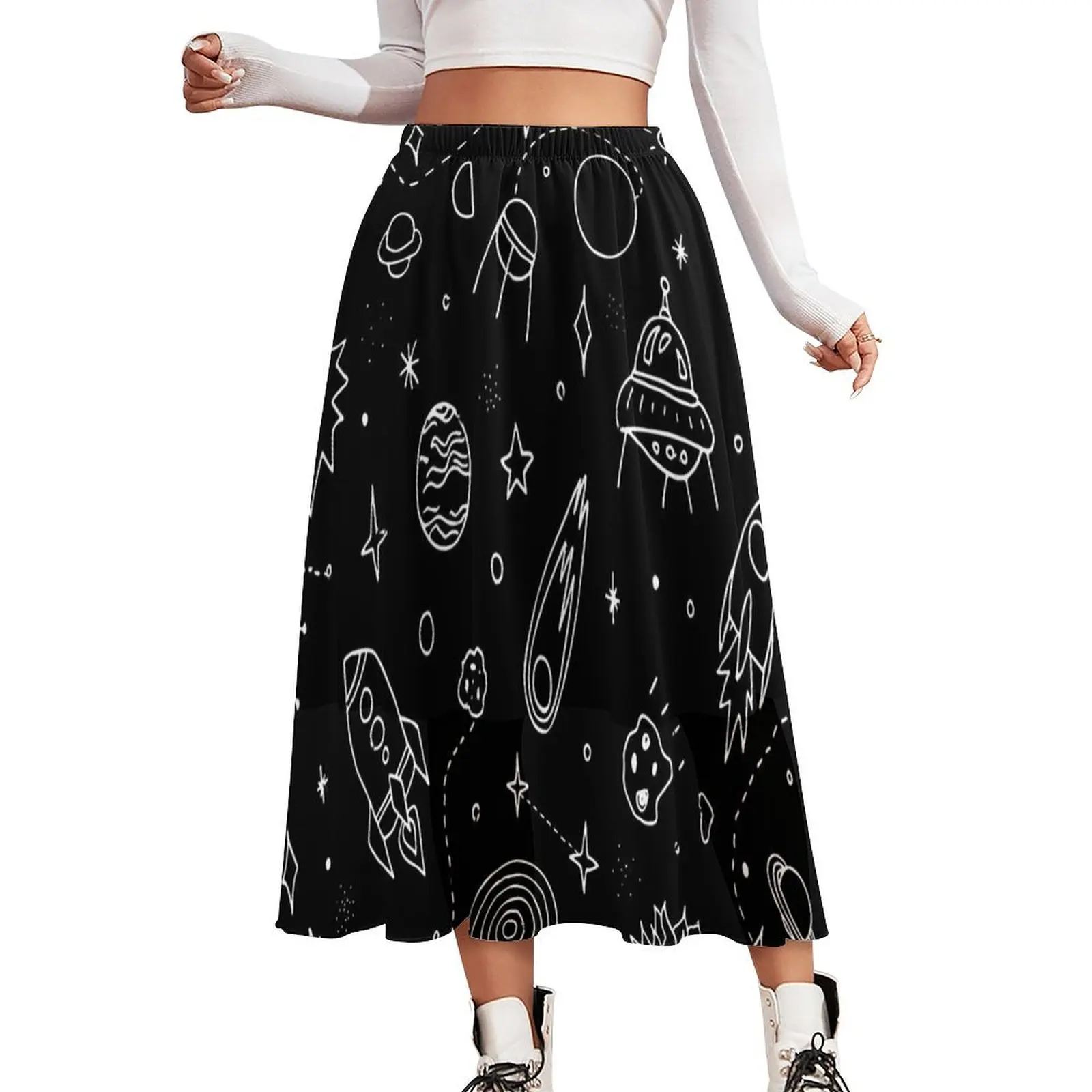 Cute Space Skirt Planets Print Streetwear Casual Skirts Modern A-line Skirt Female Custom Oversized Clothes
Cute Space Skirt Planets Print Streetwear Casual Skirts Modern A-line Skirt Female Custom Oversized Clothes