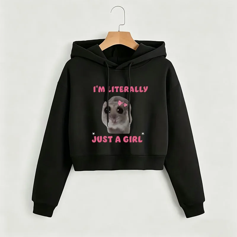 Funny I Am Literally Just A Girl Sad Hamster Cropped Sweatshirt Crop Top Hoodie Y2k Sweatshirts Gothic Casual Style Clothes
Funny I Am Literally Just A Girl Sad Hamster Cropped Sweatshirt Crop Top Hoodie Y2k Sweatshirts Gothic Casual Style Clothes