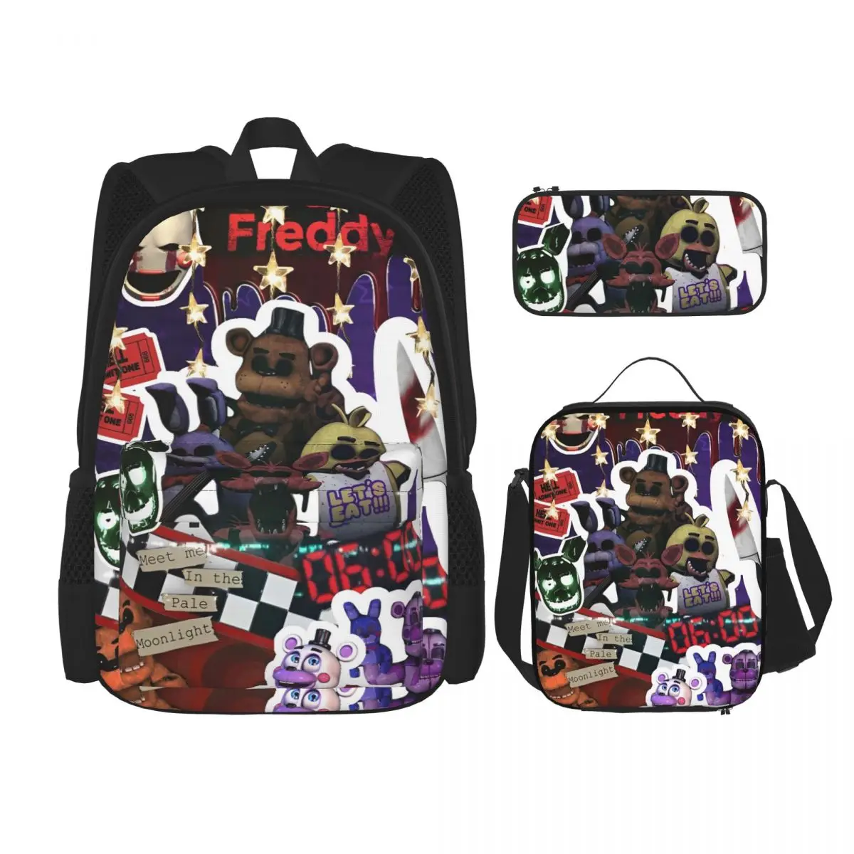 Fnaf Movie Game мультфильм 3 вида/набор рюкзак для студентов холщовые сумки сумка для обеда пенал
Fnaf Movie Game мультфильм 3 вида/набор рюкзак для студентов холщовые сумки сумка для обеда пенал