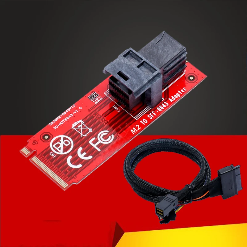 M2 to U2 SFF8639 Adapter M.2 PCIE 4.0 Gen4 x4 to SFF8643 Board for NVMe U.2 SSD with SFF-8643 to SFF-8639 Cable Supports WIN8/10
M2 to U2 SFF8639 Adapter M.2 PCIE 4.0 Gen4 x4 to SFF8643 Board for NVMe U.2 SSD with SFF-8643 to SFF-8639 Cable Supports WIN8/10