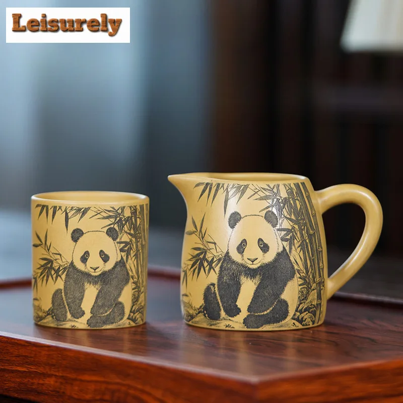 Yixing Zisha Panda Tea Pitcher Divide Tea Cha Hai Dispenser Justice Cup Kung Fu Tea Fair Mug Tea Services Decoration Supplies
Yixing Zisha Panda Tea Pitcher Divide Tea Cha Hai Dispenser Justice Cup Kung Fu Tea Fair Mug Tea Services Decoration Supplies