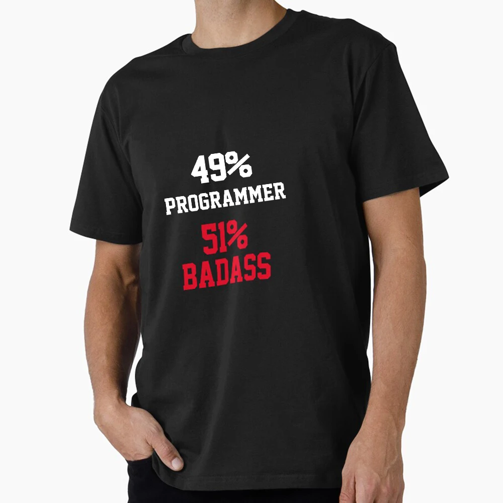 Badass Programmer Funny Gift t shirt for Developer 100% cotton printed tee O-Neck Short Sleeve Graphic clothes All size tops
Badass Programmer Funny Gift t shirt for Developer 100% cotton printed tee O-Neck Short Sleeve Graphic clothes All size tops
