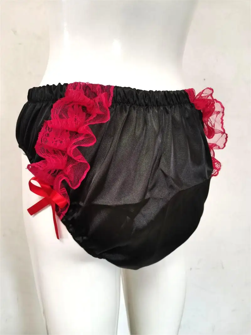 French Sexy Adult Customized Fetishist Crossdressing Sissy Black Satin Red Yarn Spliced Elastic Waist Sports Shorts
French Sexy Adult Customized Fetishist Crossdressing Sissy Black Satin Red Yarn Spliced Elastic Waist Sports Shorts