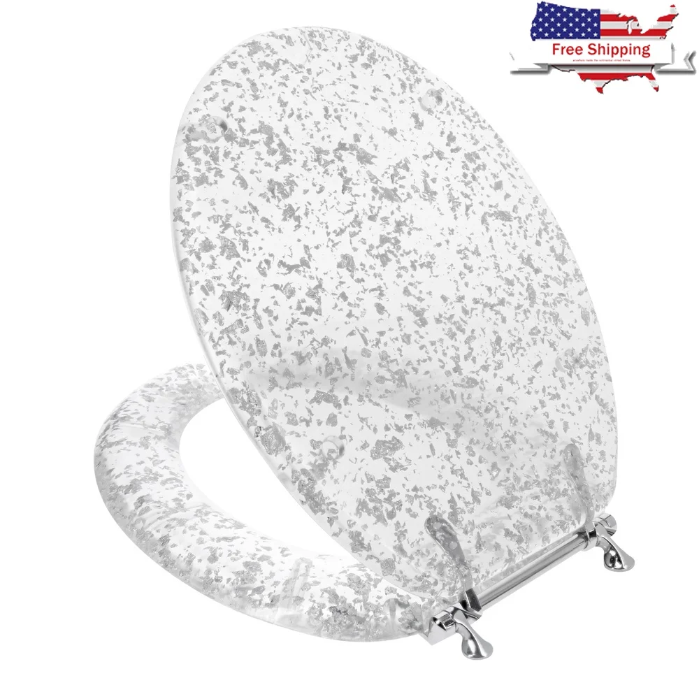 Удлиненное сиденье для унитаза из смолы с хромированными петлями. Декоративная серебряная фольга. Прочный, прочный. Обновление ванной комнаты. Простая установка.
Удлиненное сиденье для унитаза из смолы с хромированными петлями. Декоративная серебряная фольга. Прочный, прочный. Обновление ванной комнаты. Простая установка.