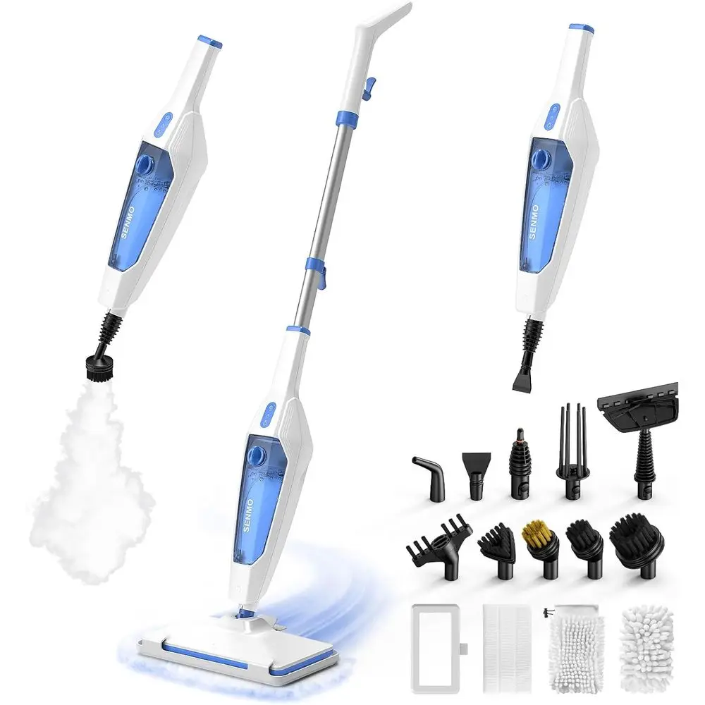 Steam Mop, 14-in-1 Detachable Steam Cleaner or Home and loor, 1300W 228° Deep Cleaning Multipose loor Steamer with 14 Attachment
Steam Mop, 14-in-1 Detachable Steam Cleaner or Home and loor, 1300W 228° Deep Cleaning Multipose loor Steamer with 14 Attachment