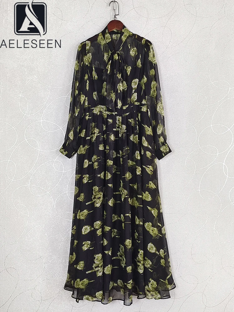 AELESEEN Elegant Long Spring Autumn Dress Women Full Lantern Sleeve Yellow Flower Print Bow Vintage High Street Chiffon Party
AELESEEN Elegant Long Spring Autumn Dress Women Full Lantern Sleeve Yellow Flower Print Bow Vintage High Street Chiffon Party