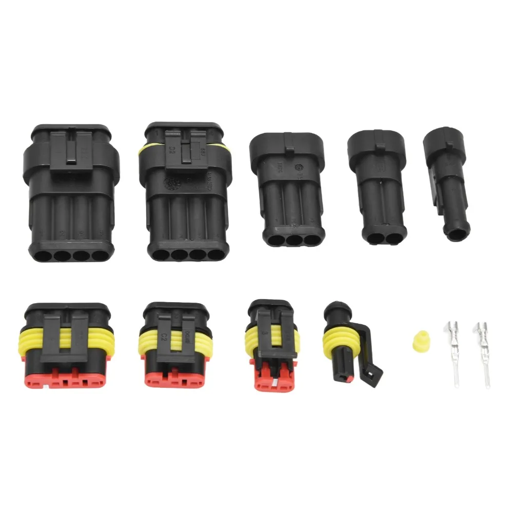 Waterproof Wire Connector Plug Kit 1/2/3/4 Pin Terminals Waterproof Automotive Electrical Connector Connectors
Waterproof Wire Connector Plug Kit 1/2/3/4 Pin Terminals Waterproof Automotive Electrical Connector Connectors