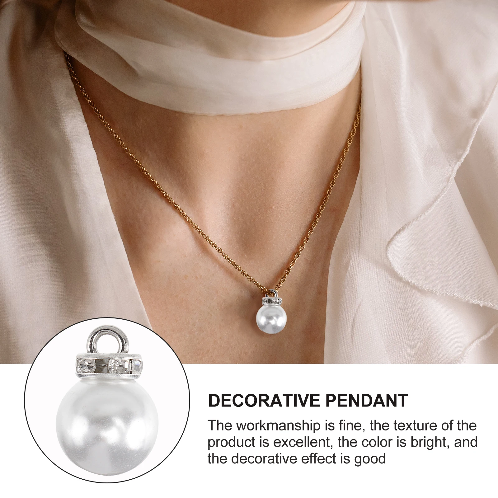 50pcs Rhinestone Necklace Pendant Imitation Pearl Decorative DIY Jewelry Accessories Charm Bright Color Excellent Texture
50pcs Rhinestone Necklace Pendant Imitation Pearl Decorative DIY Jewelry Accessories Charm Bright Color Excellent Texture