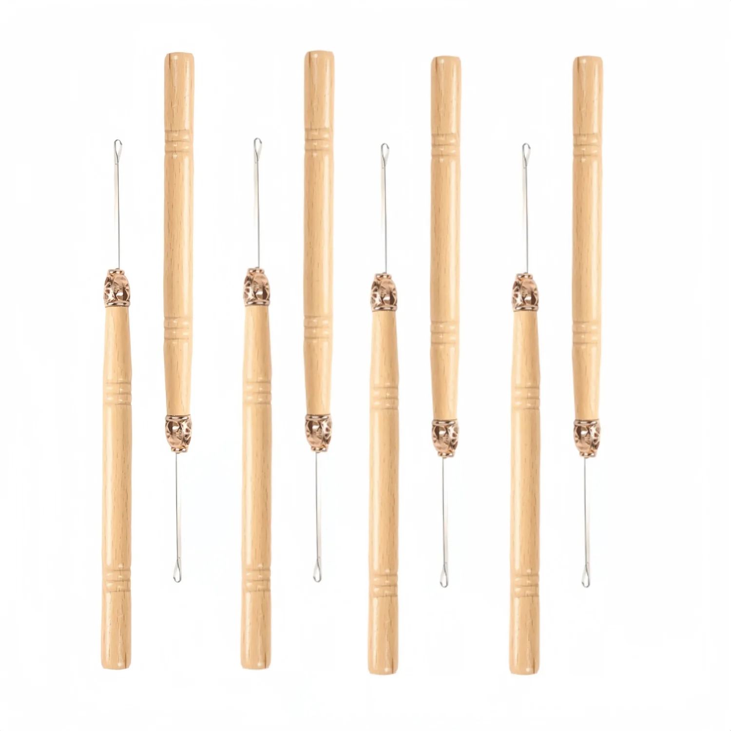 2Pcs Wooden Handle Hook Needle Latch Hook Crochet Needle for Micro Rings Beads Feather Hair Extensions
2Pcs Wooden Handle Hook Needle Latch Hook Crochet Needle for Micro Rings Beads Feather Hair Extensions