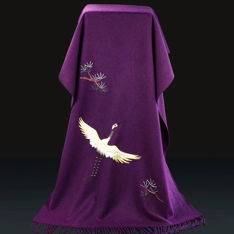 Minggu Embroidery New 2023 Autumn/Winter Gift Handmade Embroidered Su Embroidered Cashmere Shawl "Crane Roaring in the Nine Heav
Minggu Embroidery New 2023 Autumn/Winter Gift Handmade Embroidered Su Embroidered Cashmere Shawl "Crane Roaring in the Nine Heav