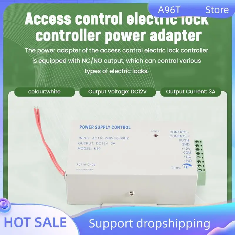 A96T K80 Door Access System Electric Power Supply Control DC 12V 3A Miniature Power/Electric Lock Power/Access Control System
A96T K80 Door Access System Electric Power Supply Control DC 12V 3A Miniature Power/Electric Lock Power/Access Control System