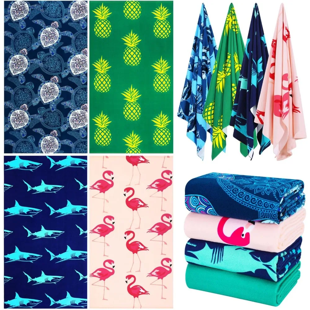 4 Pack Oversized Thin Beach Towels 36x72 Quick Dry Travel Swim Blanket Chair Cover Shark Turtle Flamingo
4 Pack Oversized Thin Beach Towels 36x72 Quick Dry Travel Swim Blanket Chair Cover Shark Turtle Flamingo
