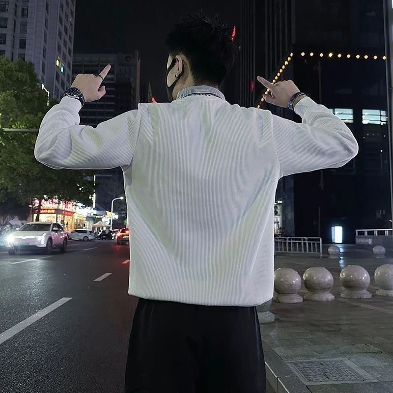 Мужской пуловер с принтом из вельветового воротника-поло из мягкого хлопка, уличная одежда S Y2k, новые простые толстовки для мужчин
Мужской пуловер с принтом из вельветового воротника-поло из мягкого хлопка, уличная одежда S Y2k, новые простые толстовки для мужчин