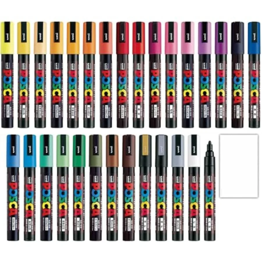 Paint Marker Medium Point PC-5M 29 Colors FULL RANGE Bundle Set Uni Mitsubishi Poster Colour ALL COLOR 2.2mm Marking Pen Origin
Paint Marker Medium Point PC-5M 29 Colors FULL RANGE Bundle Set Uni Mitsubishi Poster Colour ALL COLOR 2.2mm Marking Pen Origin
