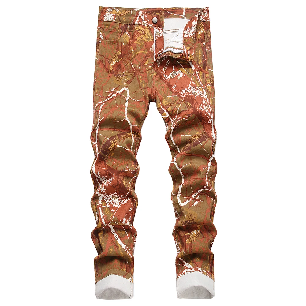 Men Jungle Camouflage Print Jeans Fashion Camo Pattern Pants Slim Tapered Stretch Denim Trousers
Men Jungle Camouflage Print Jeans Fashion Camo Pattern Pants Slim Tapered Stretch Denim Trousers