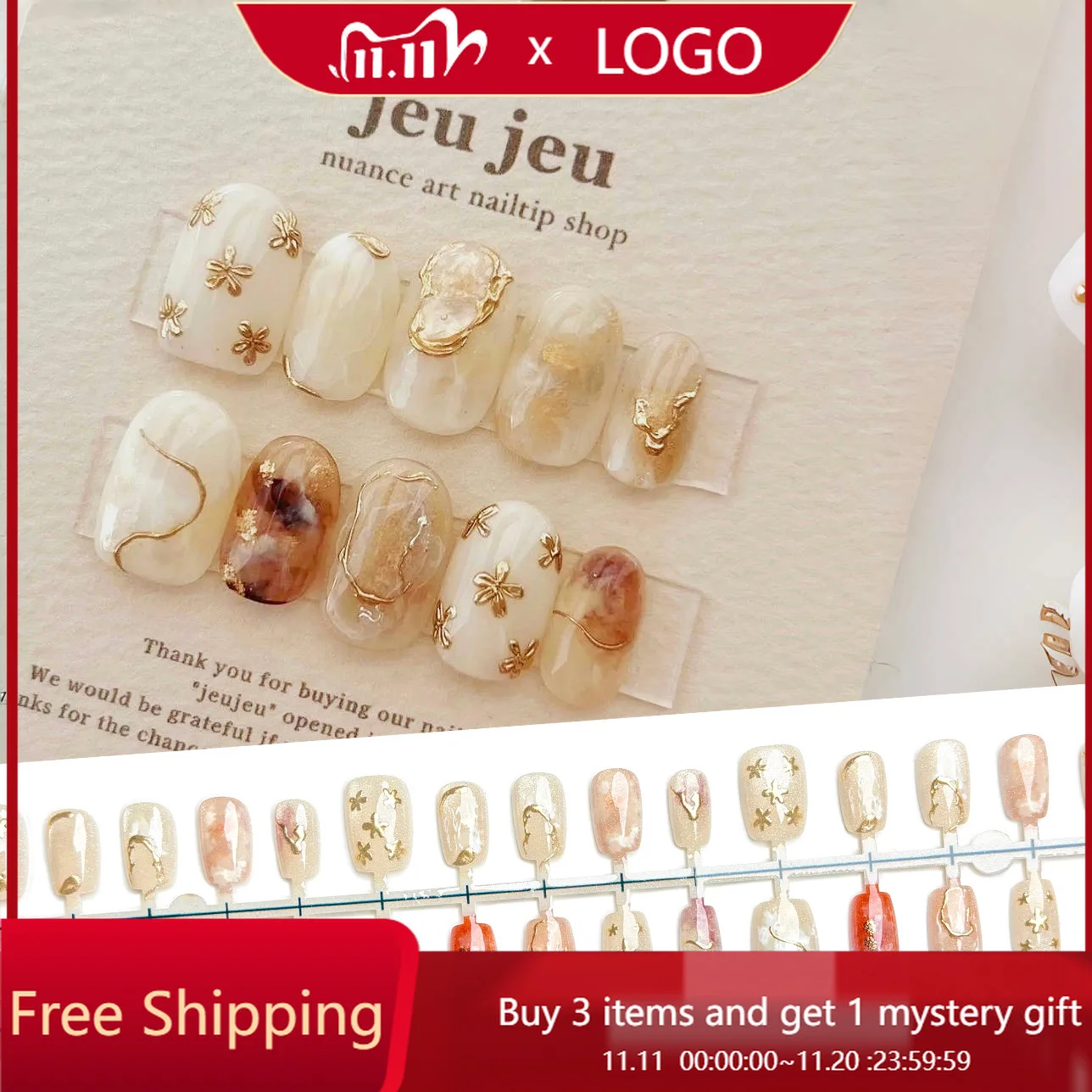 10Pcs Handmade Nail Collection Gold-Leaf Floral Designs with Subtle Gradient and Fine Glitter Press-On Nails Perfect for Girls
10Pcs Handmade Nail Collection Gold-Leaf Floral Designs with Subtle Gradient and Fine Glitter Press-On Nails Perfect for Girls