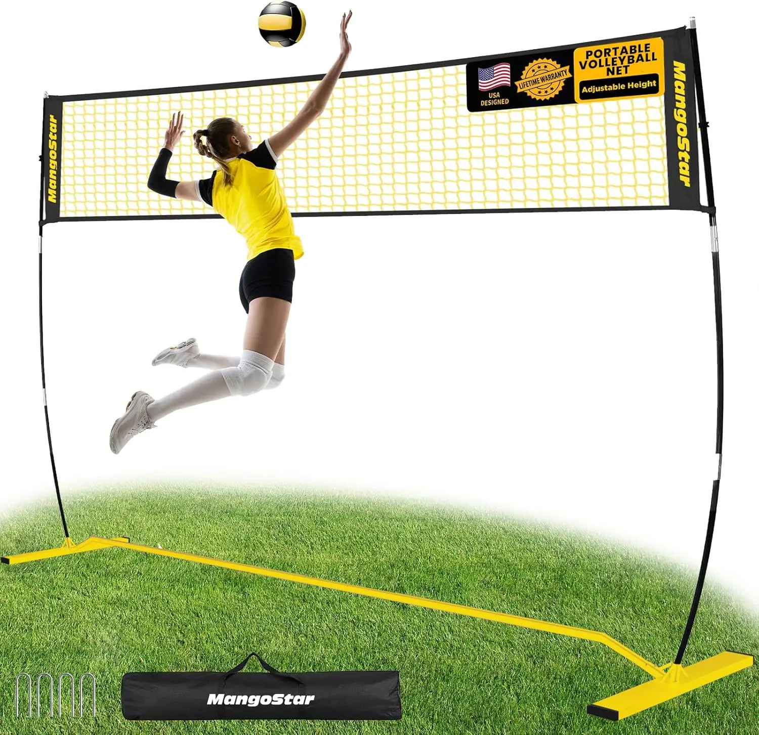 Portable Volleyball Net 12FT for Backyard Beach, Adjustable Height with Carry Bag
Portable Volleyball Net 12FT for Backyard Beach, Adjustable Height with Carry Bag