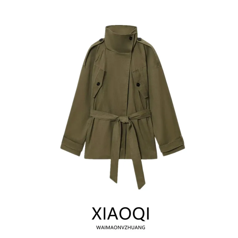 Новое осеннее поступление, женское длинное хлопковое пальто све с поясом и воротником-стойкой, ветровка, свободная посадка средней длины
Новое осеннее поступление, женское длинное хлопковое пальто све с поясом и воротником-стойкой, ветровка, свободная посадка средней длины