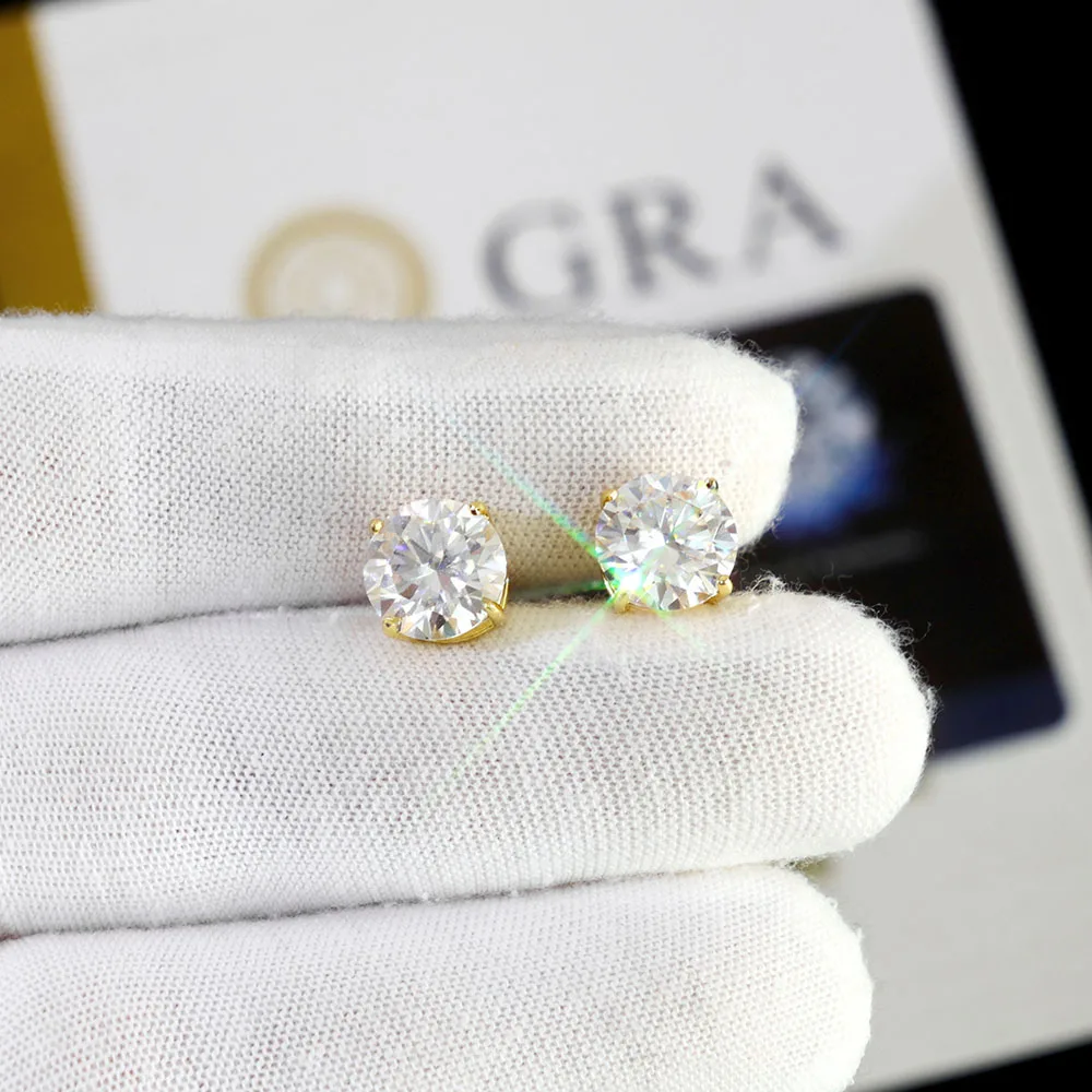 ESKEEM Big Size 10mm Round VVS1 Moissanite Earring Four-Prong Setting Luxury Jewelry for Men 925 Sterling Silver Jewelry
ESKEEM Big Size 10mm Round VVS1 Moissanite Earring Four-Prong Setting Luxury Jewelry for Men 925 Sterling Silver Jewelry