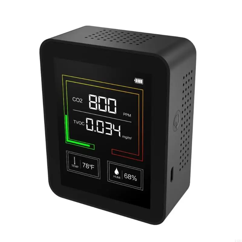 E5BE Carbon Dioxide Temperature Humidity Detector Indoor Air Quality Tester for Home
E5BE Carbon Dioxide Temperature Humidity Detector Indoor Air Quality Tester for Home