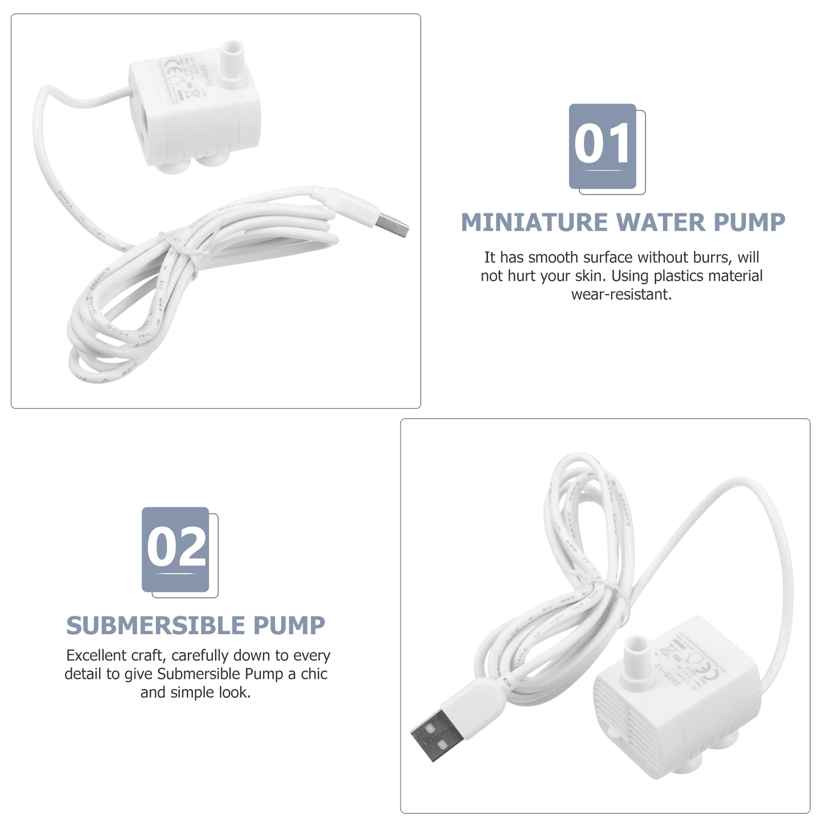 Mini Submersible Pump White Electric Self-priming Small Water Pump for Fish Tank Pond Garden Use Plastic Quiet Wear-resistant
Mini Submersible Pump White Electric Self-priming Small Water Pump for Fish Tank Pond Garden Use Plastic Quiet Wear-resistant