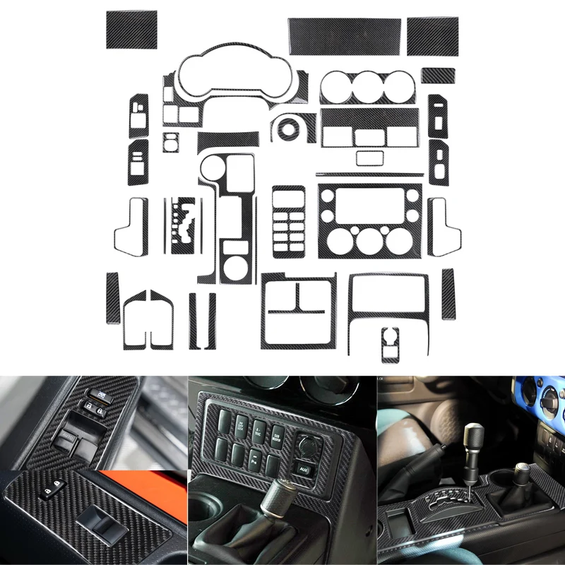 Car Interior Carbon Fiber Decorative Accessories Black Each Part Protection Stickers For Toyota Land Cruiser FJ 2007 2008 2009+
Car Interior Carbon Fiber Decorative Accessories Black Each Part Protection Stickers For Toyota Land Cruiser FJ 2007 2008 2009+