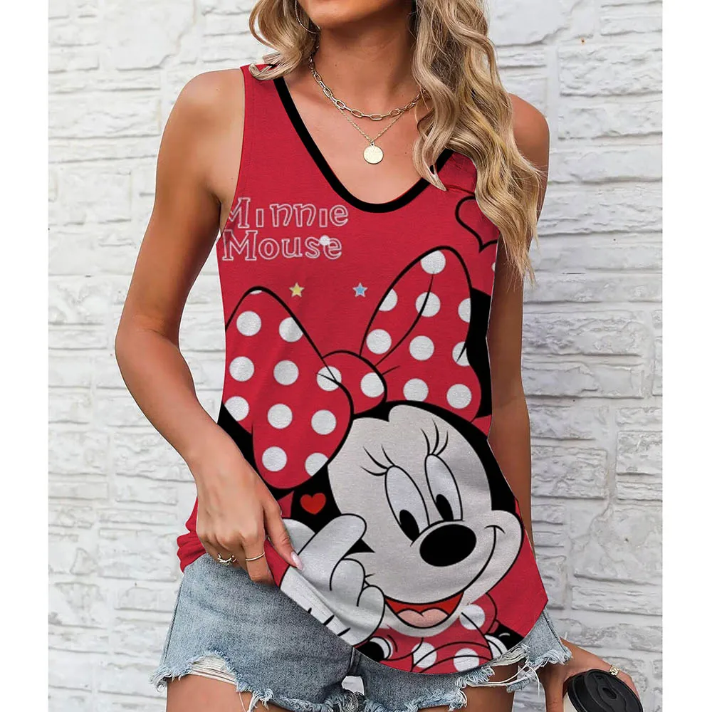 Disney Mickey Mouse Print Summer T Shirt for Women Oversize T-shirt Round Neck Sleeveless vest Pulovers Top Graphic T Shirts
Disney Mickey Mouse Print Summer T Shirt for Women Oversize T-shirt Round Neck Sleeveless vest Pulovers Top Graphic T Shirts