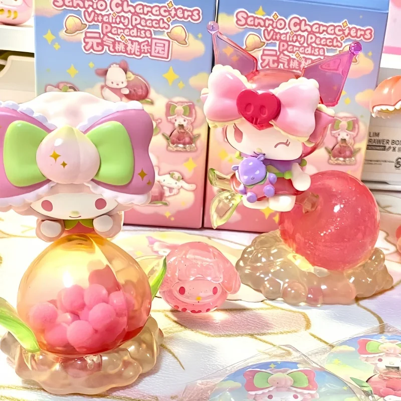 Sanrio Blind Box Kuromi Cinnamoroll My Melody Purin Figures Doll Characters Vitality Peach Paradise Toy For Girl Birthday Gifts
Sanrio Blind Box Kuromi Cinnamoroll My Melody Purin Figures Doll Characters Vitality Peach Paradise Toy For Girl Birthday Gifts