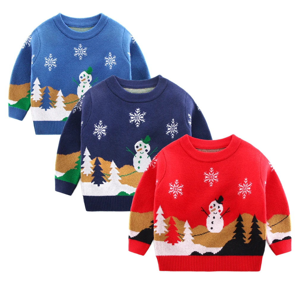 Winter Children Sweater Snowman Long Sleeve Warm Kids Christmas Clothing Boys Girls Knitwear Baby Christmas Costume
Winter Children Sweater Snowman Long Sleeve Warm Kids Christmas Clothing Boys Girls Knitwear Baby Christmas Costume